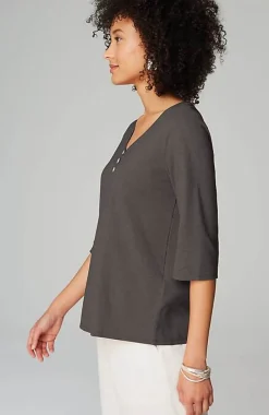 J.Jill Pure Jill Hemp U0026 Cotton Henley Top | Jjill-Women Tops & Tees