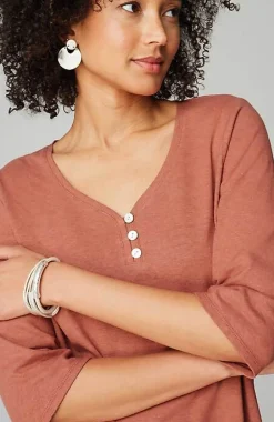J.Jill Pure Jill Hemp U0026 Cotton Henley Top | Jjill-Women Tops & Tees