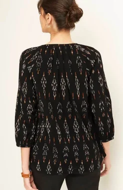 J.Jill Pure Jill Ikat Ruched Top | Jjill-Women Shirts & Blouses