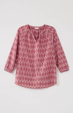 J.Jill Pure Jill Ikat Ruched Top | Jjill-Women Shirts & Blouses