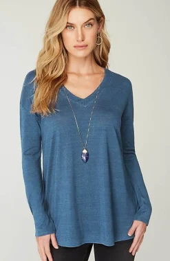 J.Jill Pure Jill Indigo-Jersey Relaxed Top | Jjill-Women Tops & Tees