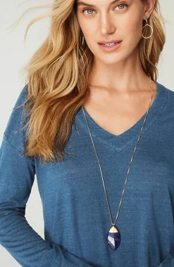 J.Jill Pure Jill Indigo-Jersey Relaxed Top | Jjill-Women Tops & Tees