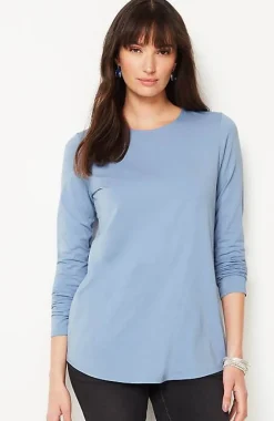 J.Jill Pure Jill Long-Sleeve Shirttail Tee | Jjill-Women Tops & Tees
