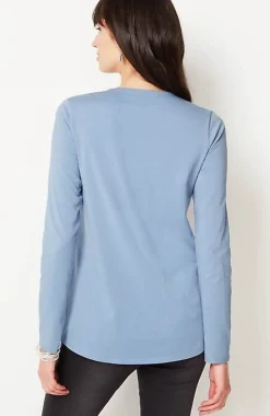 J.Jill Pure Jill Long-Sleeve Shirttail Tee | Jjill-Women Tops & Tees