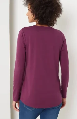 J.Jill Pure Jill Long-Sleeve Shirttail Tee | Jjill-Women Tops & Tees
