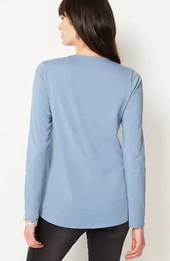 J.Jill Pure Jill Long-Sleeve Shirttail Tee | Jjill-Women Tops & Tees
