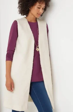 J.Jill Pure Jill Long Teddy Vest | Jjill-Women Jackets & Coats