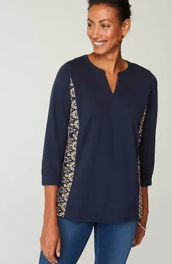 J.Jill Pure Jill Placed-Embroidery Jersey Top | Jjill-Women Tops & Tees
