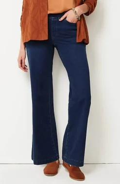 J.Jill Pure Jill 5-Pocket Knit Wide-Leg Jeans | Jjill-Women Pants & Jeans