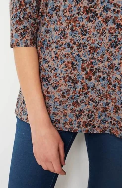 J.Jill Pure Jill Printed Soft-V-Neck Top | Jjill-Women Tops & Tees