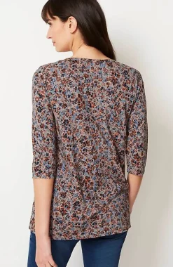J.Jill Pure Jill Printed Soft-V-Neck Top | Jjill-Women Tops & Tees