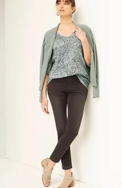 J.Jill Pure Jill Printed Soft-V-Neck Top | Jjill-Women Tops & Tees