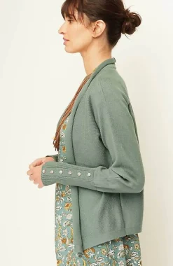 J.Jill Pure Jill Ribbed Button-Cuffed Cardi | Jjill-Women Sweaters