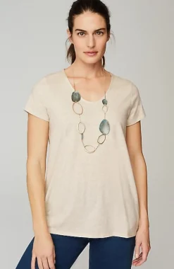 J.Jill Pure Jill Side-Slit Elliptical Tee | Jjill-Women Tops & Tees