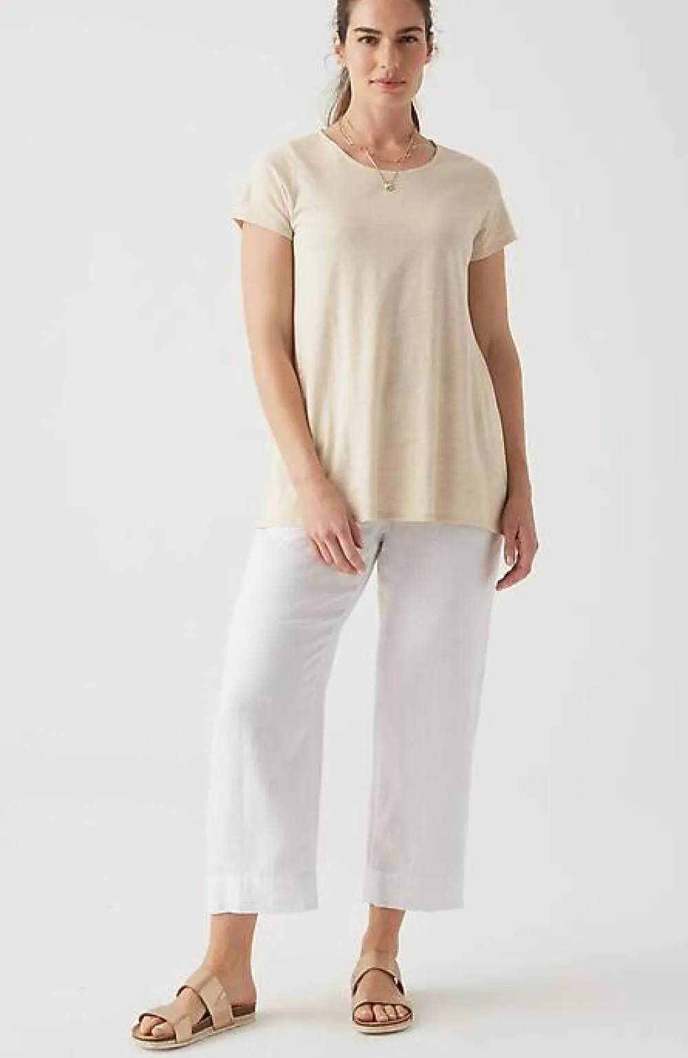 J.Jill Pure Jill Side-Slit Elliptical Tee | Jjill-Women Tops & Tees