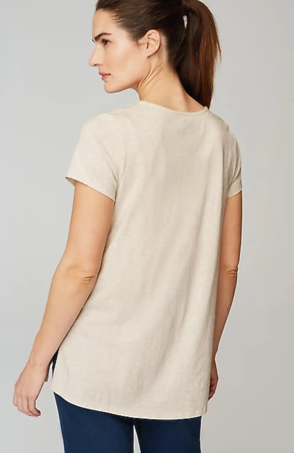 J.Jill Pure Jill Side-Slit Elliptical Tee | Jjill-Women Tops & Tees