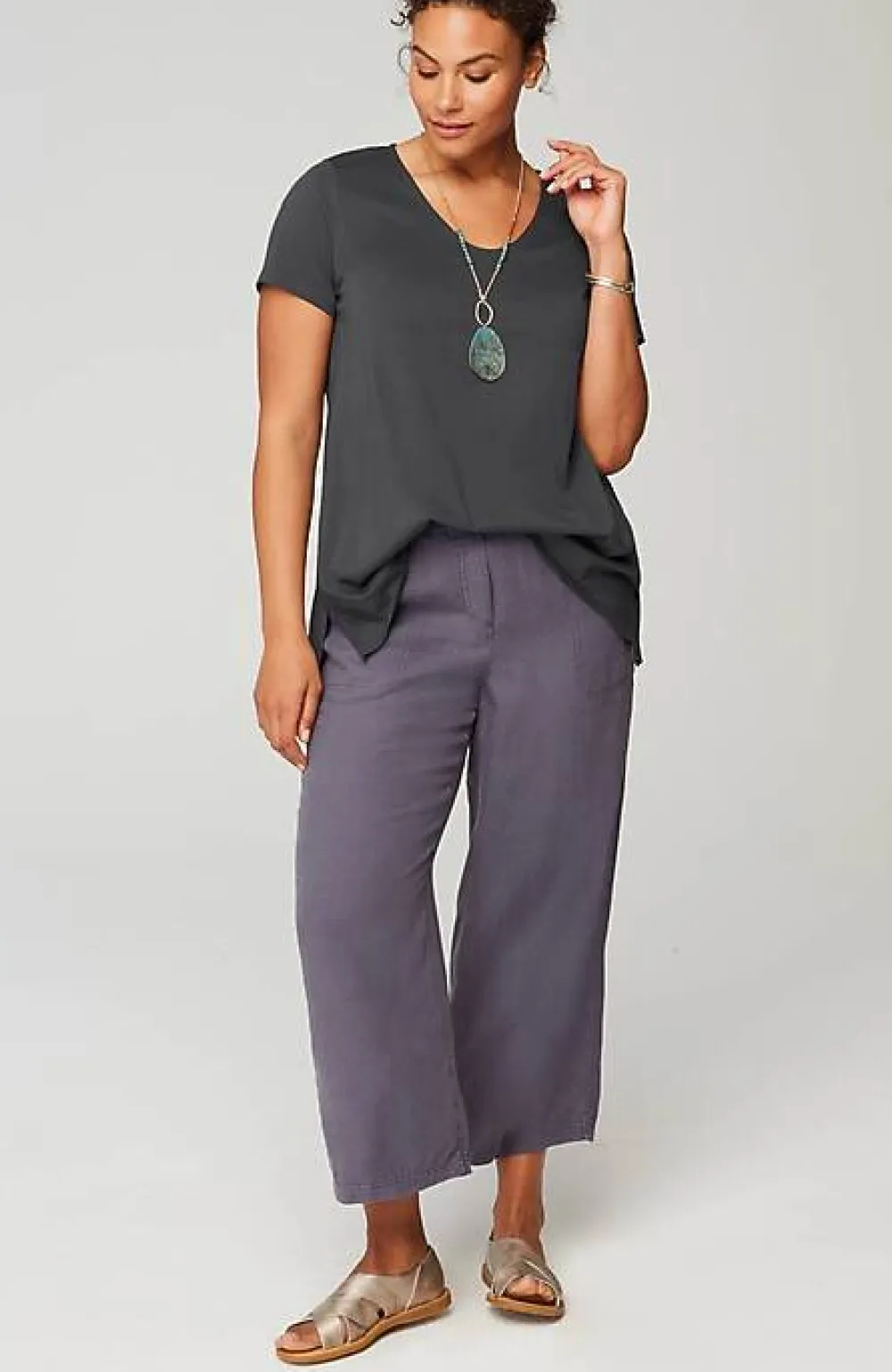 J.Jill Pure Jill Side-Slit Elliptical Tee | Jjill-Women Tops & Tees