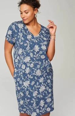J.Jill Pure Jill Soft-V-Neck T-Shirt Dress | Jjill-Women Dresses
