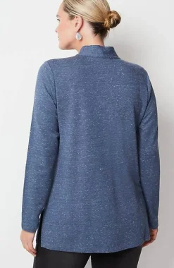 J.Jill Pure Jill Tranquility Fleece V-Neck Tunic | Jjill-Women Tops & Tees