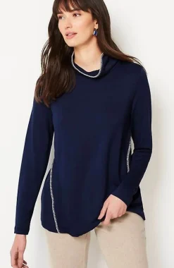 J.Jill Pure Jill Tranquility Fleece Whipstitched Top | Jjill-Women Tops & Tees