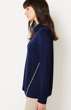 J.Jill Pure Jill Tranquility Fleece Whipstitched Top | Jjill-Women Tops & Tees