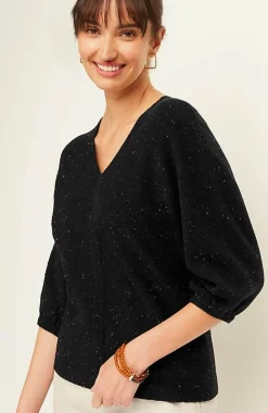 J.Jill Pure Jill Tweed Double-V Sweater | Jjill-Women Sweaters