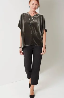 J.Jill Pure Jill Velvet Seamed Draped Top | Jjill-Women Shirts & Blouses