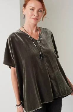 J.Jill Pure Jill Velvet Seamed Draped Top | Jjill-Women Shirts & Blouses
