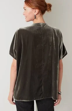 J.Jill Pure Jill Velvet Seamed Draped Top | Jjill-Women Shirts & Blouses