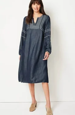 J.Jill Pure Jill Whipstitched Embroidered Dress | Jjill-Women Dresses