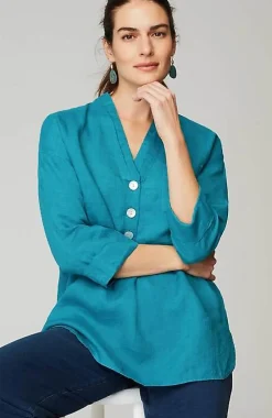 J.Jill Pure Jill Yarn-Dyed Linen Button-Front Tunic | Jjill-Women Tunics