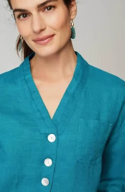 J.Jill Pure Jill Yarn-Dyed Linen Button-Front Tunic | Jjill-Women Tunics
