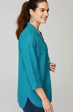 J.Jill Pure Jill Yarn-Dyed Linen Button-Front Tunic | Jjill-Women Tunics