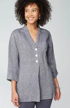 J.Jill Pure Jill Yarn-Dyed Linen Button-Front Tunic | Jjill-Women Tunics