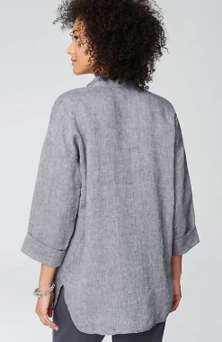 J.Jill Pure Jill Yarn-Dyed Linen Button-Front Tunic | Jjill-Women Tunics