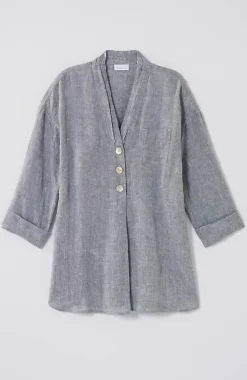 J.Jill Pure Jill Yarn-Dyed Linen Button-Front Tunic | Jjill-Women Tunics