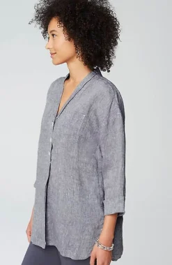 J.Jill Pure Jill Yarn-Dyed Linen Button-Front Tunic | Jjill-Women Tunics