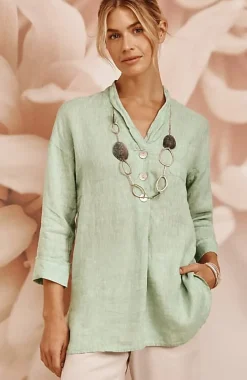 J.Jill Pure Jill Yarn-Dyed Linen Button-Front Tunic | Jjill-Women Tunics