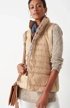 J.Jill Quilted U0026 Smocked Down Puffer Vest | Jjill-Women Jackets & Coats