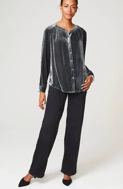 J.Jill Rayon U0026 Silk Velvet Blouse | Jjill-Women Shirts & Blouses