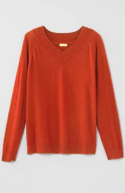 J.Jill Ribbed-Border V-Neck Sweater | Jjill-Women Sweaters