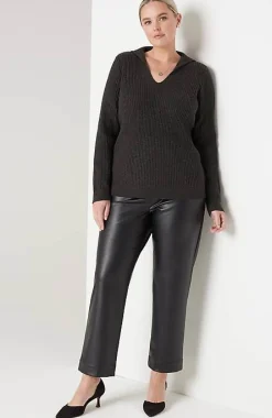 J.Jill Ribbed-Stitch Collared Sweater | Jjill-Women Sweaters