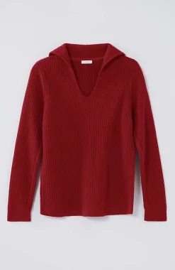 J.Jill Ribbed-Stitch Collared Sweater | Jjill-Women Sweaters