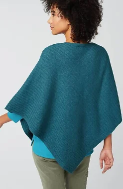 J.Jill Rib-Knit Asymmetrical Poncho | Jjill-Women Ponchos, Ruanas & Scarves