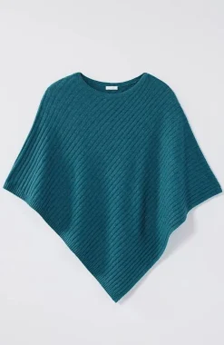 J.Jill Rib-Knit Asymmetrical Poncho | Jjill-Women Ponchos, Ruanas & Scarves