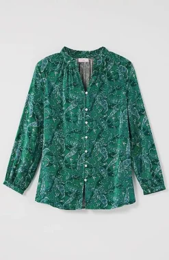 J.Jill Ruffled Satin Top | Jjill-Women Shirts & Blouses