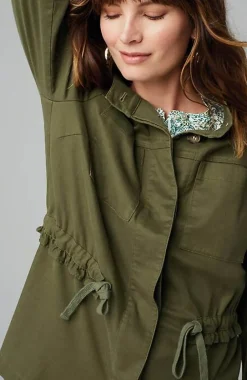 J.Jill Ruffled-Sleeves Tie-Waist Jacket | Jjill-Women Jackets & Coats