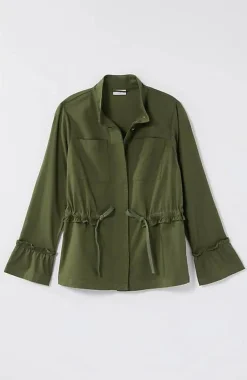 J.Jill Ruffled-Sleeves Tie-Waist Jacket | Jjill-Women Jackets & Coats