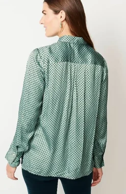 J.Jill Satin Button-Front Shirt | Jjill-Women Shirts & Blouses