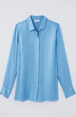 J.Jill Satin Button-Front Shirt | Jjill-Women Shirts & Blouses